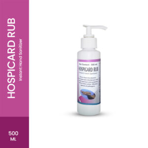 Hospigard Rub HOSPIGARD RUB to be used between two patients and surgical procedure. Use without water and towel. Antimicrobial activity of HOSPIGARD RUB lasts for six hours. It is ideal choice for use as Surgical Hand Rub, Preoperative skin preparation. Prior to catheter insertions and venipuncture.