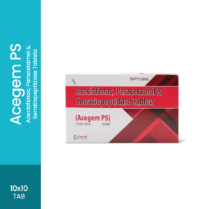 Aceclofenac has a higher anti-inflammatory action or at least comparable effects than conventional NSAIDs in double-bind studies Paracetamol is a time tested Anti-pyretic & Analgesic with proven safety Serratiopeptidase is a proteolytic enzyme obtained from the silkworm Arthritis I Sport Injuries Dental Pain I Fracture ENT I Inflammation