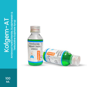 Kofgem AT When the cough makes yoy uncomfortable Ambroxol Hydrochloride Terbutalin Sulphate Ambroxol Possesses mucokinetic & secretolytic properties Reduces Bronchial Hyper reactivity Effective antioxidant & anti-inflammatory action Terbutalin Prevents bronchospasmin patients with bronchitis & emphysema Guaiphenesin Reduces sickness & increase the output Menthol Soothensthe inflammed throat Productive Cough, Bronchospasm, Bronchial Asthma, Chronic Bronchitis,COPD