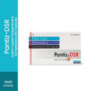 PANTIZ-DSR Providing freedom from ulcer Pantoprazole Protect the gastric mucosa Offers enhanced efficacy and safety Domperidone Increase gastric motility Restores lower esophageal sphincter tone, normalize peristalsis and synchronizes antral and duodenal contraction RX: Gastric esophageal reflux disease, Peptic ulcer, Zollinger Ellison Syndrome, NSAID induced ulce